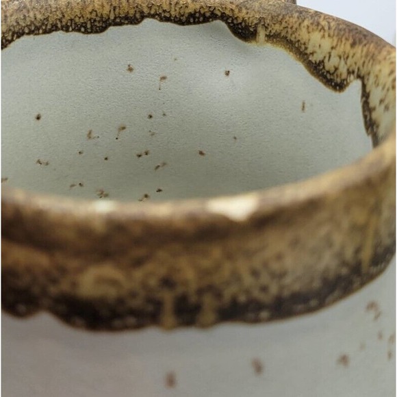 Set Of 3 Vintage McCoy Pottery Brown & Gray Drip Speckled Stoneware Coffee Mugs - Picture 11 of 13